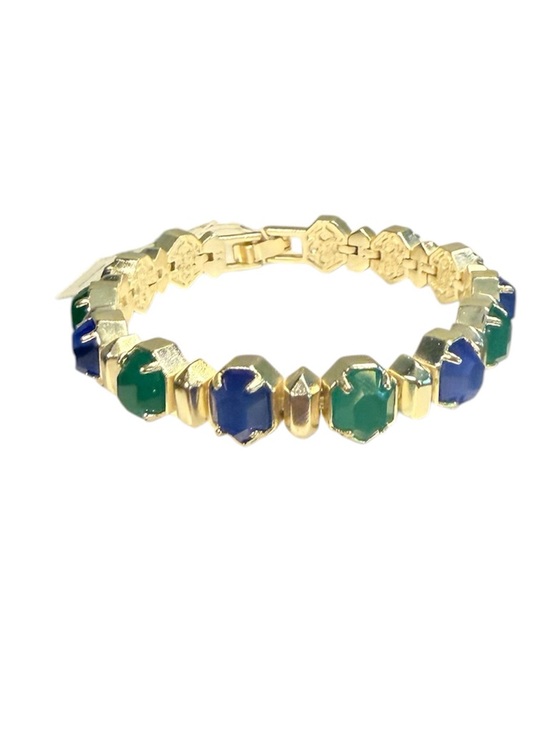 Kendra Scott Jewelry - NWT Rare Kendra Scott Gold Bracelet with Blue and Green Stones